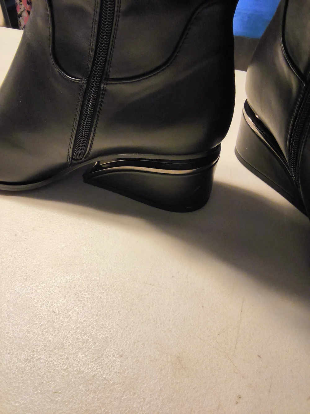 Classic Black Over-the-Knee Wedge Boots New Without Box
